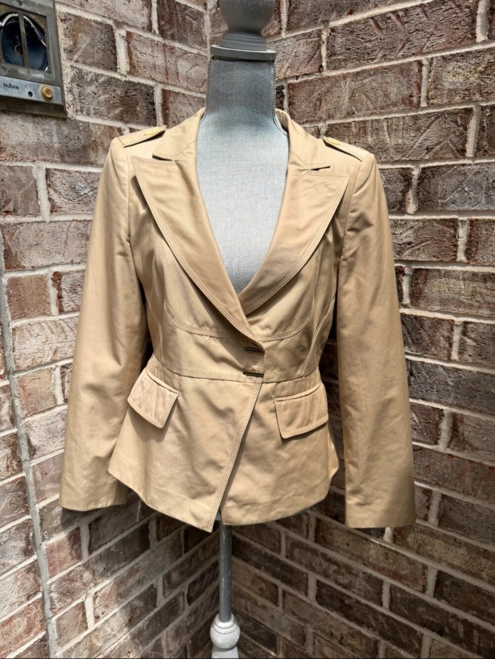 Vintage Feraud Khacki Minimalist Utility Blazer F42